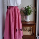 スカーチョ　ハーフリネン　アンティークローズ