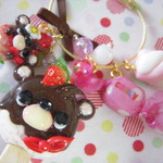 ク―ちゃんイチゴチョコアイスジャラジャラキーリング