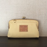 チェーンつきレザー親子がま口 イエロー