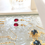 Vintage【クランベリースターダスト】ピアス、イヤリング