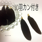 ブラックカン付き羽根