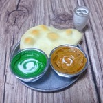 ミニチュア ナンとインドカレー