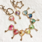 ジュエリービジュー&大粒パール♡ハート鍵チャーム