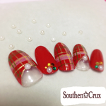期間限定【今旬SEAL】♥赤チェックネイル♥秋冬定番！指先もオシャレに遊びたい方必見