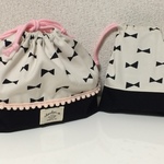 入園入学 お弁当袋(給食袋)コップ袋 setりぼん