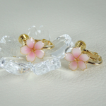 【オーダー】ほんのり色づいた桜のイヤリング＆ネックレス