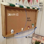 Cafe Series　壁掛けコルクボード　Lサイズ【本体】 ブラウン【屋根】ホワイト×グリーン