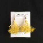  かすみ草のピアス/ イヤリング         秋冬