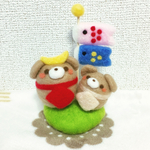 【kaorin1966様ご注文品】再販☆クマさん親子の端午の節句☆羊毛