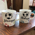 ⚽️サッカーボール名前入マグカップ⚽️