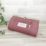 ピンクオールドデニムの長財布