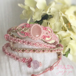 マクラメラップブレスレット 薄紅桜(ピンク)