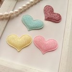 【送料無料】ヘアピンパーツ♡♡ ラメ入りハート