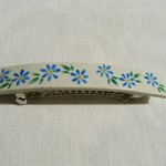 青い小花のバレッタ