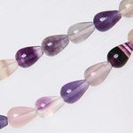 【再販】一連★しずく形★レインボーフローライト★蛍石★約12×8.5mm