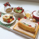 hand:made:ミニチュア：ドールハウス：ロールケーキ作りセット：