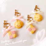 《リボン追加》いちごクッキー♡イヤリング/ピアス両耳