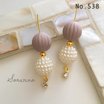 No.S38 パールボール＊上品な大人ピアス