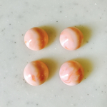Vintage Peach Pink Marble 15mm Cabochons 《B165》