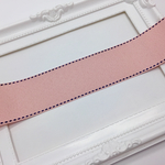 《2m分》ピンク/ネイビーステッチ リボン(40mm)-73