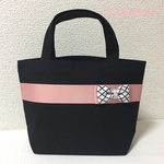 〈再再販〉送料無料！大人可愛い♡ リボン×キラキラ ミニトートバッグ ※ランチバッグやサブバッグにも♪