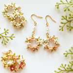  花かんむりリースのピアス（イヤリング） 