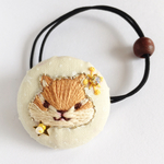 シマリス刺繍ヘアゴム きらきら星