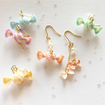 キャンディーとリボンのピアス（イヤリング）