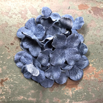 デニムの生地   あじさいの花びら パーツ  ウオッシュブルー