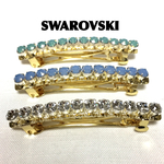 スワロフスキー×ゴールドバレッタ8cm 高級スワロフスキーバレッタ❤️大特価❤️3カラー❤️