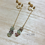 フローライトチェーンピアス／イヤリング