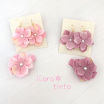 再2＊おそろい♡ベビー ヘアクリップ ヘアピン&ピアス イヤリング＊リンク＊ペア