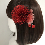 【再販-2】華束ね。水引の髪飾り‐特光‐（赤系）