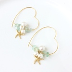 mermaid　heart　ピアス