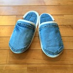 ★メンズサイズ★デニムスリッパ・洗濯機丸洗いOK！脱衣所・ロッカールームで！ルームシューズ・室内履き