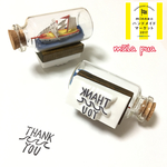 thank you【ボトルシップ付き】（消しゴムはんこ）