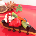 スイーツデコ フェイクスイーツ 贅沢チョコタルトバッグチャーム