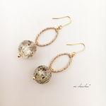 リングパーツ×クリアビーズピアス/イヤリング