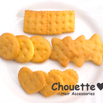 クッキー風３連ヘアクリップ 4種類 h-489　2000円以上で送料無料！