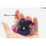 【現品限り】大人可愛いビオラの押し花バレッタ