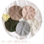 shoko-ryu様専用 ふんわりコットン❁Mベレー帽　～48㎝