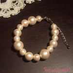 ふぞろい＊キスカコットンパールブレスレット