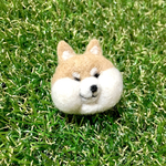 帰りたくない柴犬ブローチ