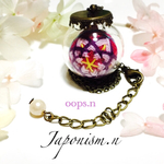Japonism.n2 びん細工てまり・ガラスドームの手毬ペンダント ネックレス