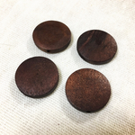 4個・ウッドビーズ コイン (24.5mm)