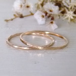 ツイスト+鎚目＊2本setリングrose14kgf