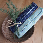 バンダナ×きみどりの小花柄のシートベルトカバー