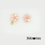 桜ストーンチャームイヤリング・ピアス