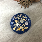 ペイズリー 刺繍ブローチ