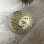 シロフクロウさん 刺繍ブローチ